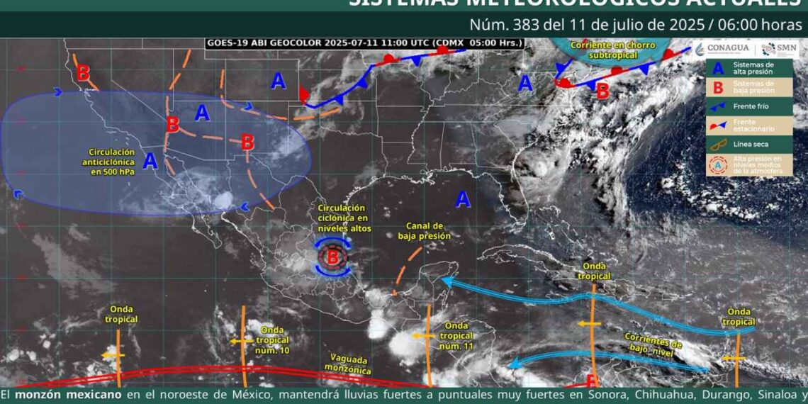 ¿Dónde se esperan temperaturas superiores a los 45 grados en México?