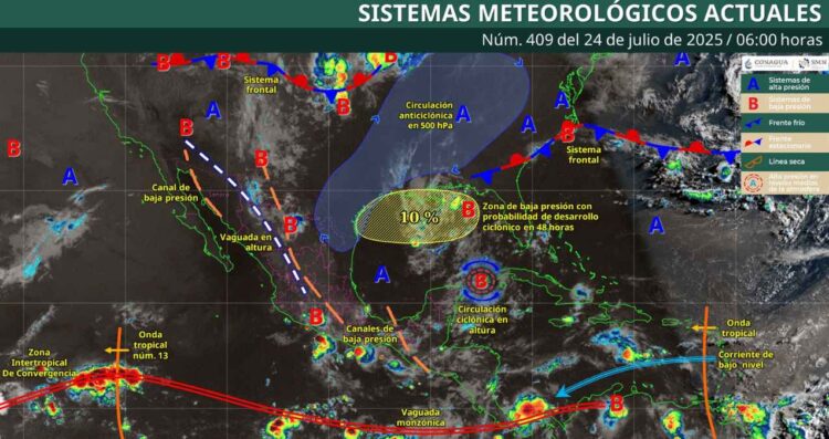 ¿En qué regiones provocará lluvias intensas el monzón mexicano este jueves?