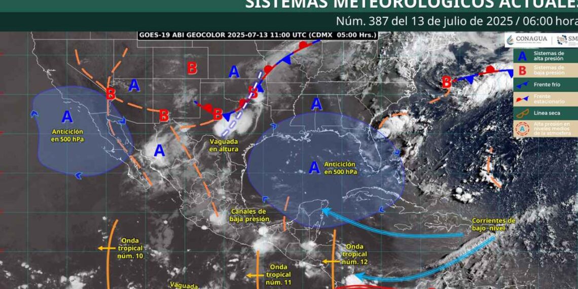 ¿Qué estados de México sufrirán los efectos del monzón mexicano, este domingo, según SMN
