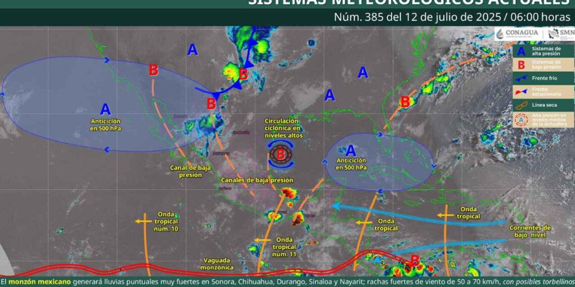 ¿Se esperan lluvias y tolvaneras en México este sábado?