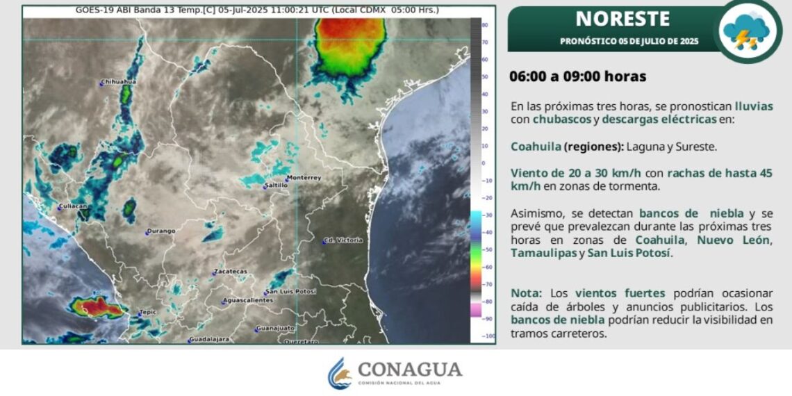 ¿Tamaulipas tendrá chubascos y ráfagas de viento este 5 de julio?