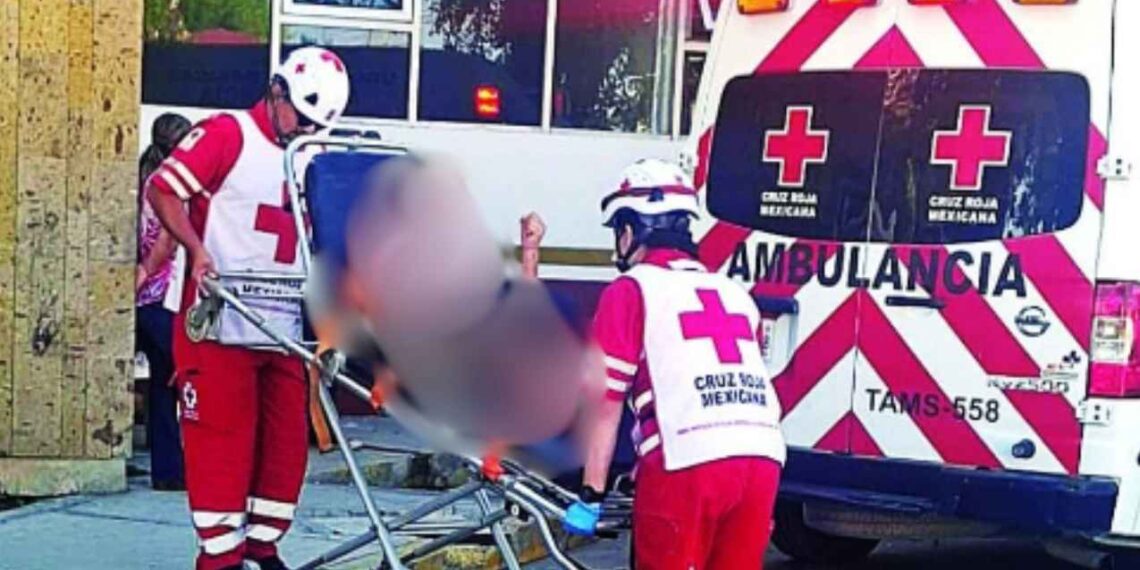 Abuelita lesiones Nuevo Laredo