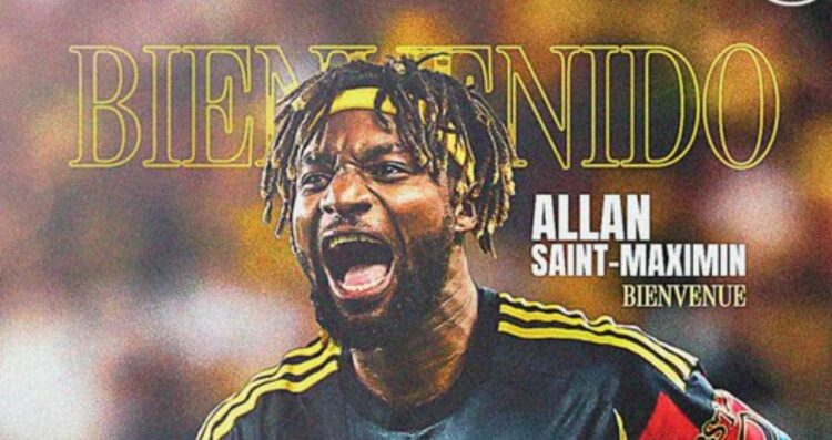Allan Saint-Maximin llega al América para el Apertura 2025
