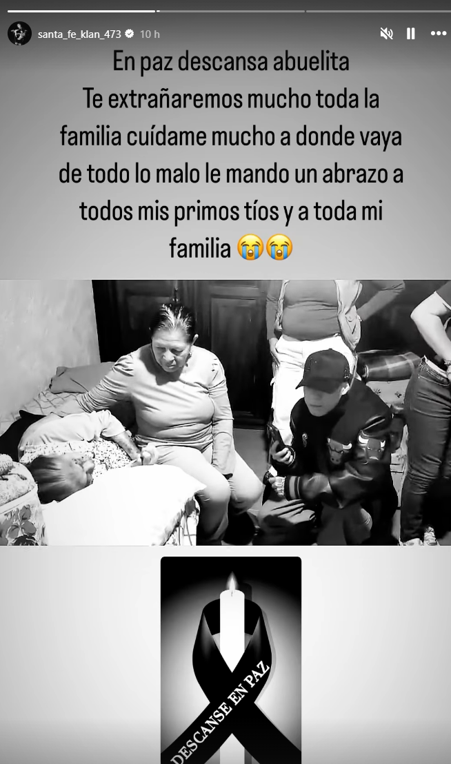 Santa Fe Klan despide a su abuelita con un emotivo mensaje en redes sociales