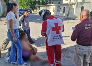 Choque de motocicletas Mante