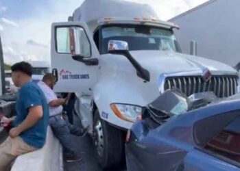 choque en cadena Nuevo Laredo