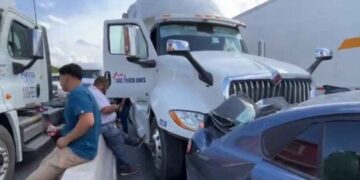 choque en cadena Nuevo Laredo