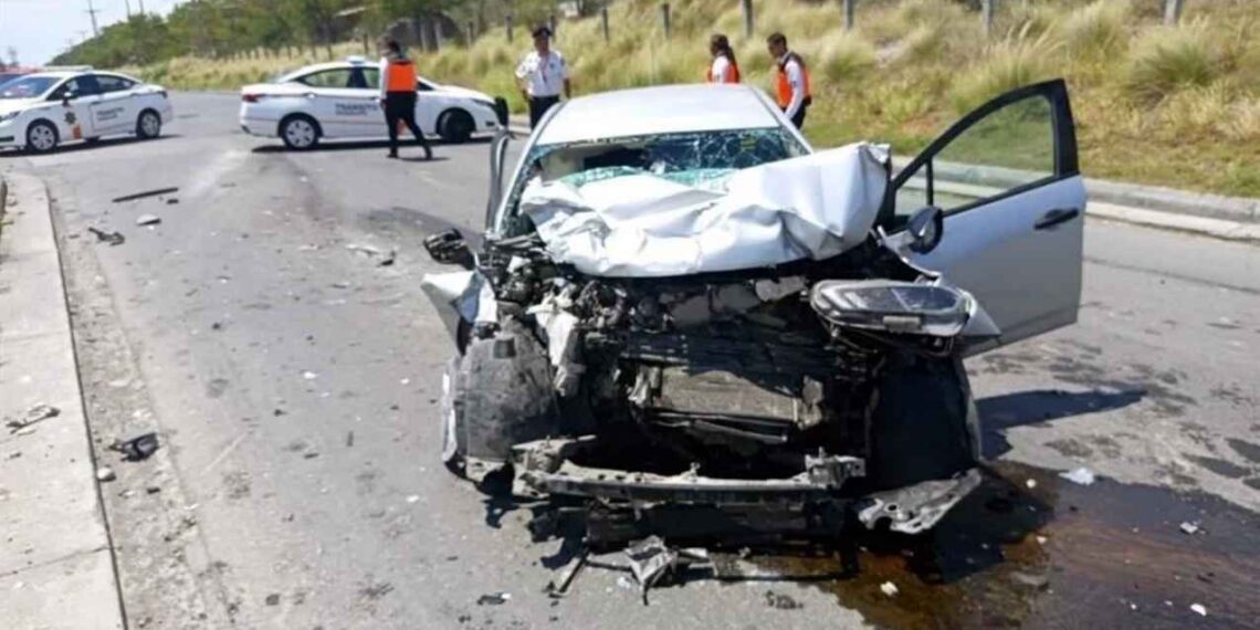 choque frontal mujer Guadalupe