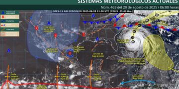 Clima en México miércoles 20 de agosto