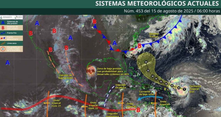 Clima en México: ¿Dónde causarán lluvias fuertes el monzón y las zonas de baja presión?