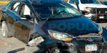 Conductor pierde el control y termina sobre camellón de libramiento en Cd. Victoria, Tamaulipas