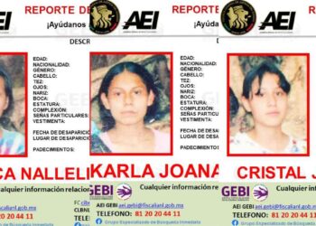Desaparecen 3 hermanas en García, Nuevo León; autoridades piden apoyo para encontrarlas