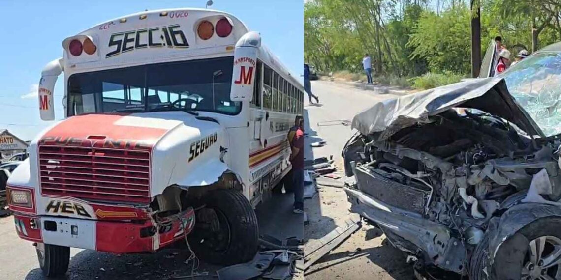 choque camioneta pesera Matamoros