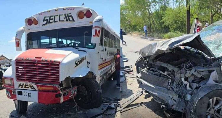 choque camioneta pesera Matamoros