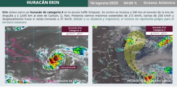 Huracán Erin alcanza categoría 4