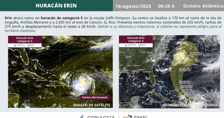 Huracán Erin categoría 5