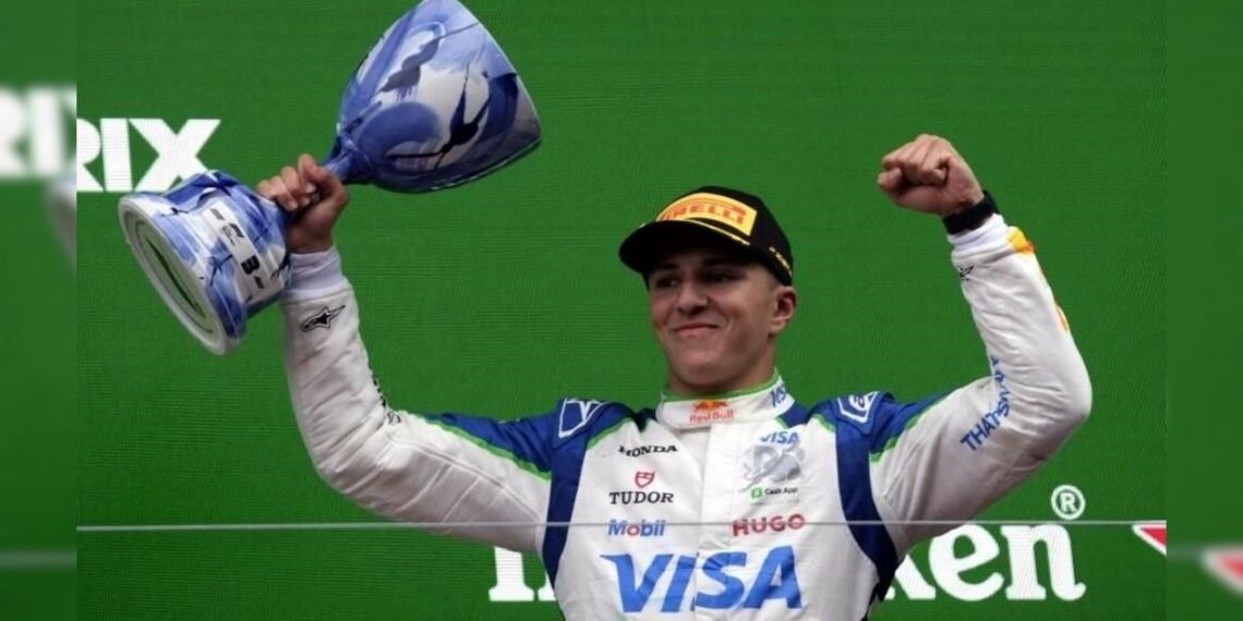 Isack Hadjar F1 podium