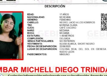 Jovencita es reportada como desaparecida en Ciénega de Flores, Nuevo León