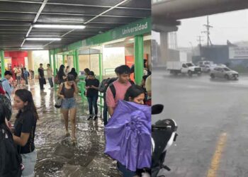 Lluvias sorprenden a habitantes de San Nicolás y Monterrey tras altas temperaturas