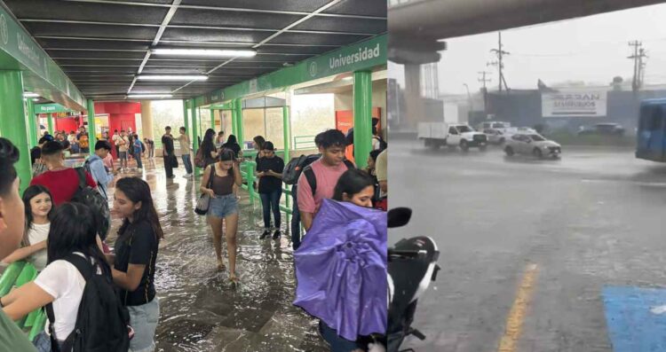 Lluvias sorprenden a habitantes de San Nicolás y Monterrey tras altas temperaturas