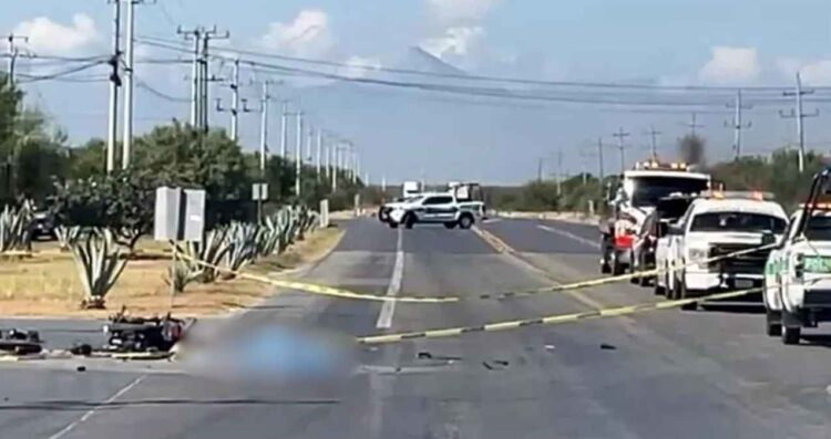 Masculino muere tras impactarse contra una pipa en la Carretera a Miguel Alemán de Marín, NL