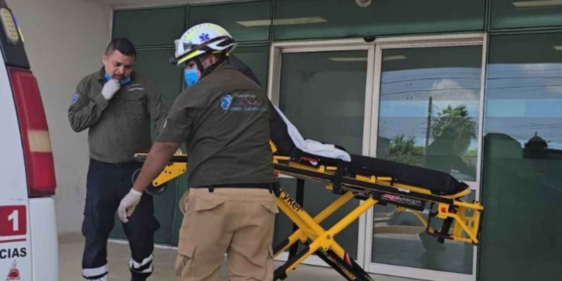 Motociclista impactado en Matamoros