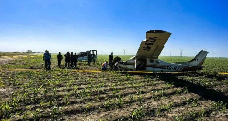 Personas involucradas en desplome de avioneta en Reynosa