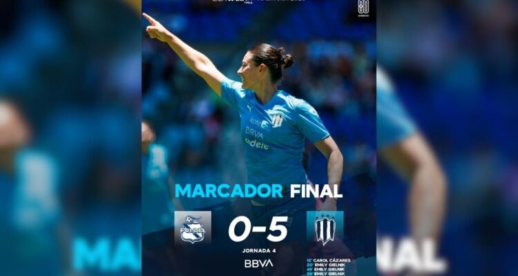 Rayadas goleada Puebla