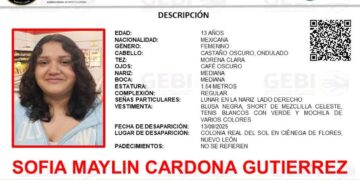 Reportan desaparición de una adolescente en Ciénega de Flores, Nuevo León