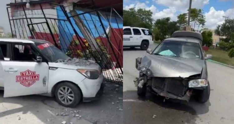 Se registra fuerte choque frontal en Matamoros, Tamaulipas