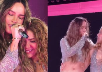 Shakira sorprende al cantar con Belinda en el Estadio GNP