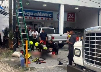 trabajador descarga eléctrica Santa Catarina