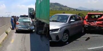Tráiler causa choque múltiple en el Libramiento Bicentenario en Edomex; reportan varios heridos