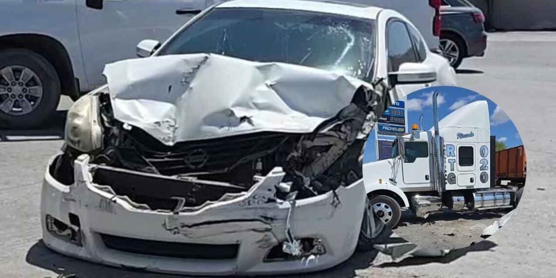 Nissan tráiler choque Matamoros