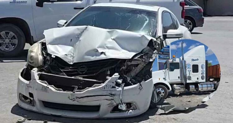 Nissan tráiler choque Matamoros