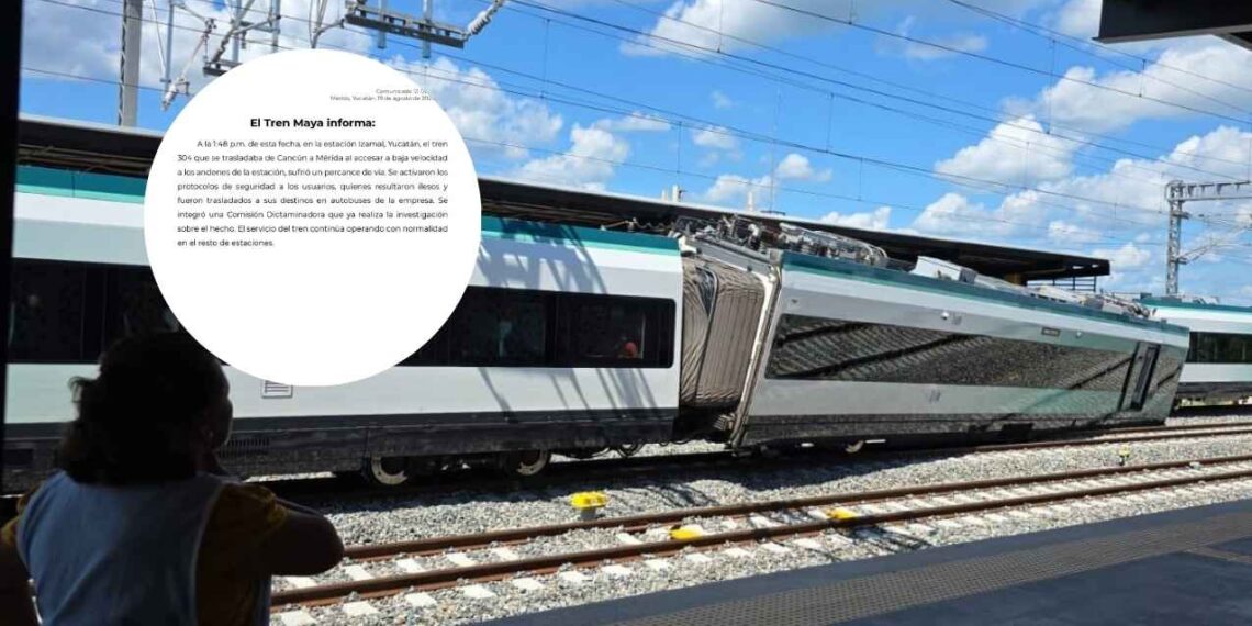 Tren Maya lanza fuerte comunicado tras descarrilamiento de vagón en Izamal, Yucatán