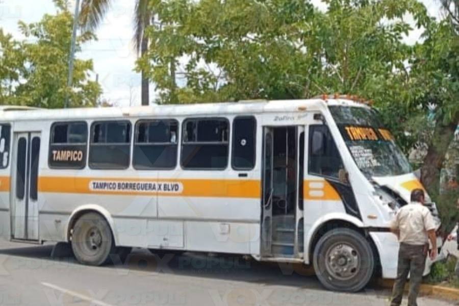accidente de autobús en Ciudad Madero