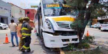 accidente de autobús en Ciudad Madero