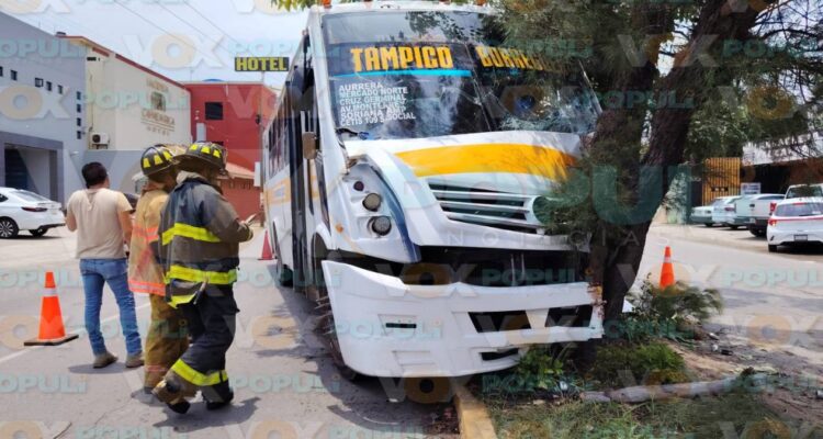 accidente de autobús en Ciudad Madero