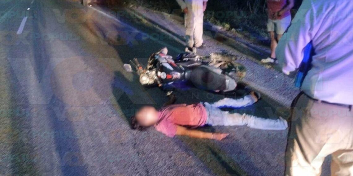 accidente en motocicleta en Altamira