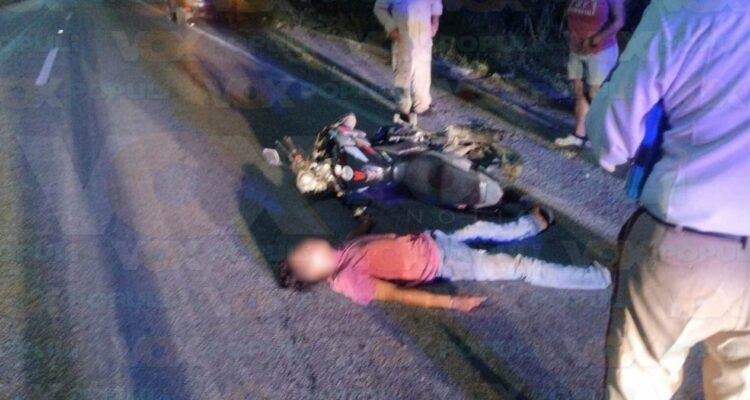 accidente en motocicleta en Altamira