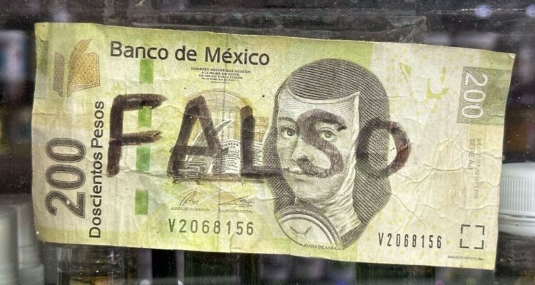 billetes falsos mercado Matamoros