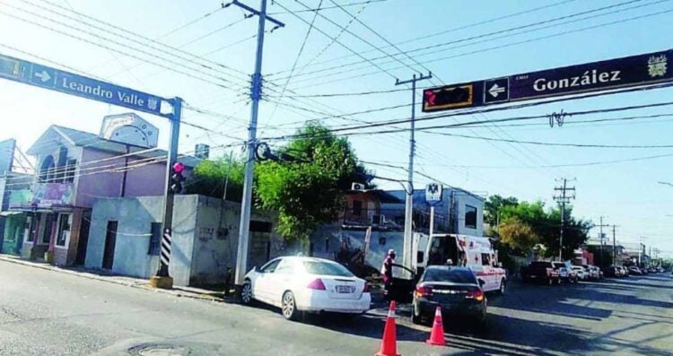 choque centro Nuevo Laredo