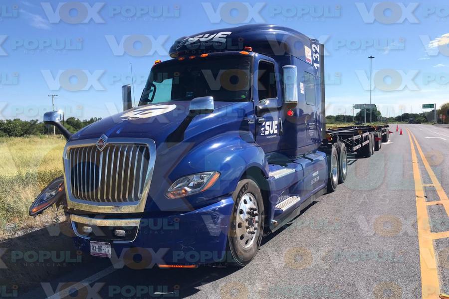 choque con tráiler en Victoria