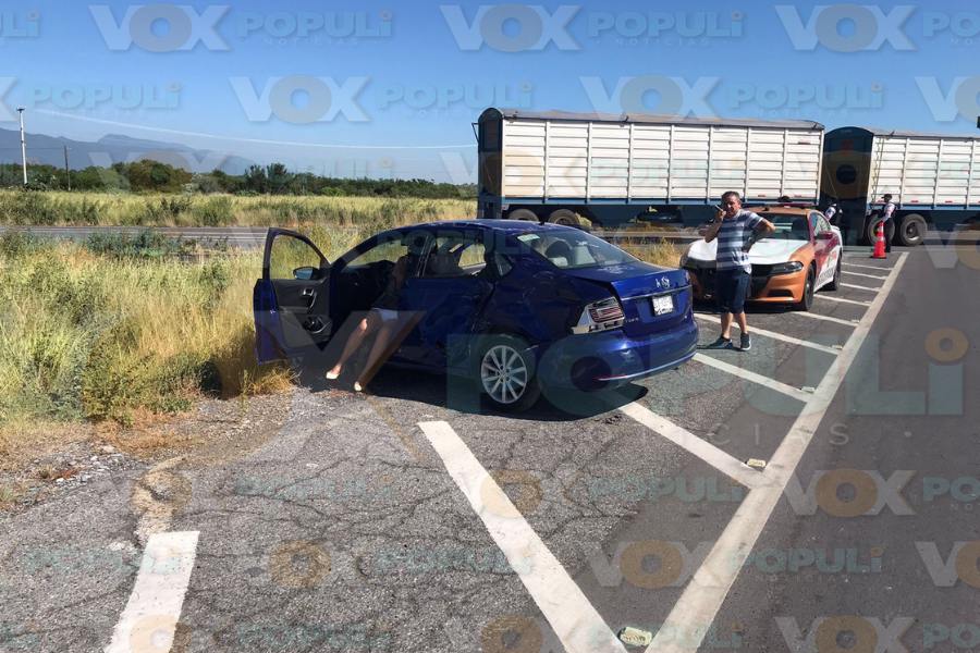 choque con tráiler en Victoria