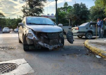 choque en avenida de Ciudad Victoria
