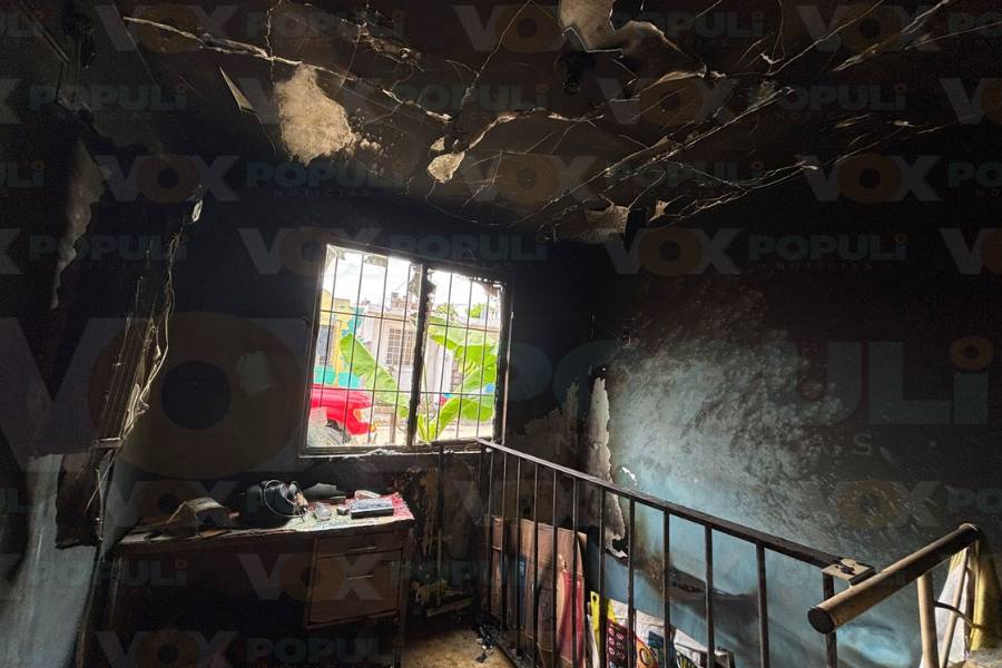 incendio en vivienda de Altamira
