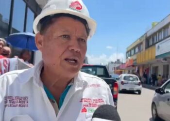 protesta de petroleros en Tampico