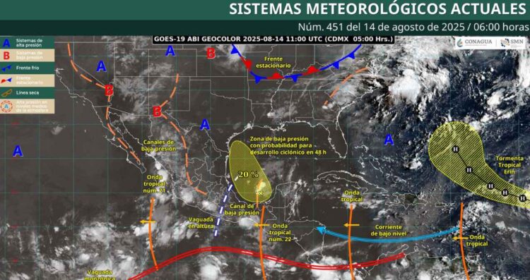 ¿A qué estados traerá lluvias intensas la onda tropical 22?
