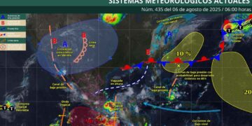 ¿Cómo afectarán las lluvias intensas y el calor a México este 6 de agosto?